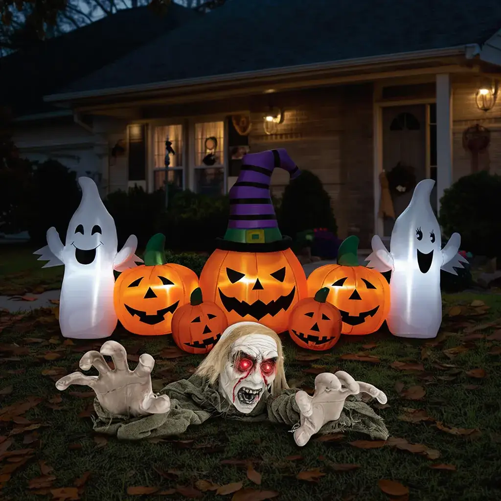Halloween Groundbreaker Climbing Zombie+Inflatable Pumpkins by DirectDeals