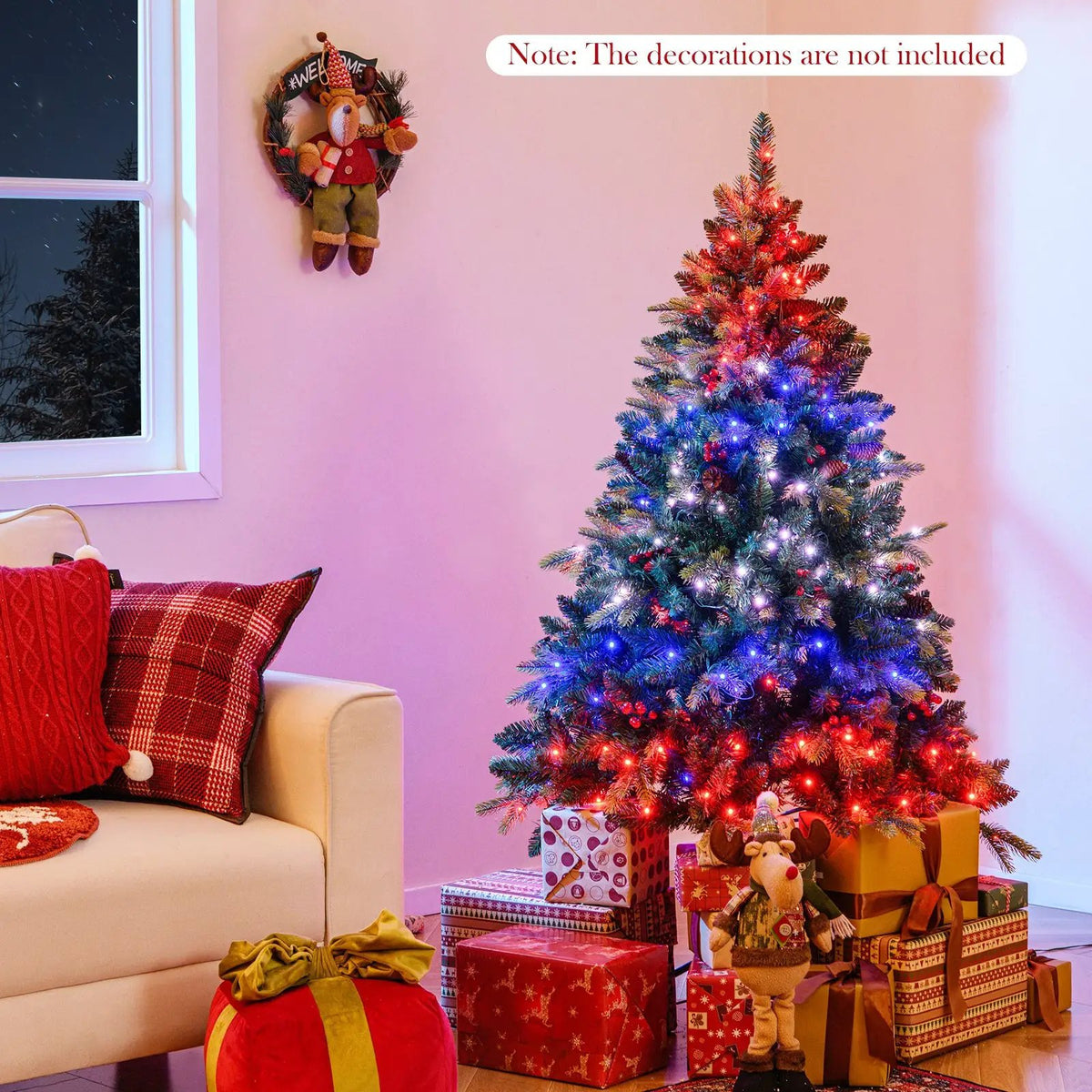 5/6/7/8 FT Artificial Christmas Tree with LED Lights and Remote APP Control, photo 5 of 32