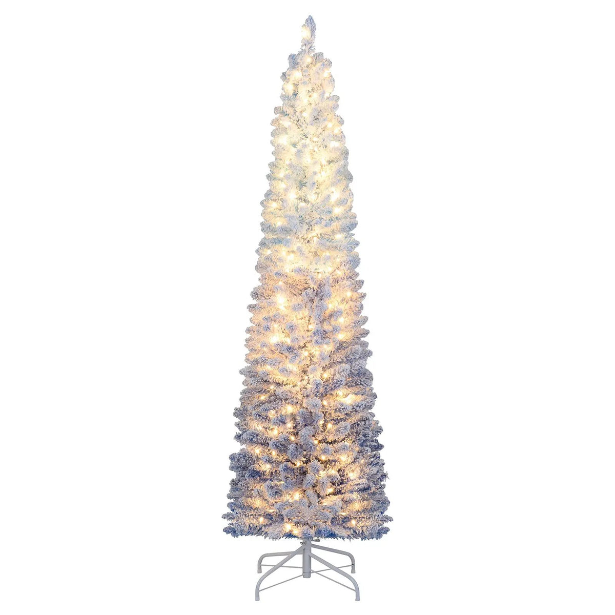 6/7 Feet Snow-flocked Artificial Christmas Tree with 220/290 Warm White LED Lights, photo 10 of 16