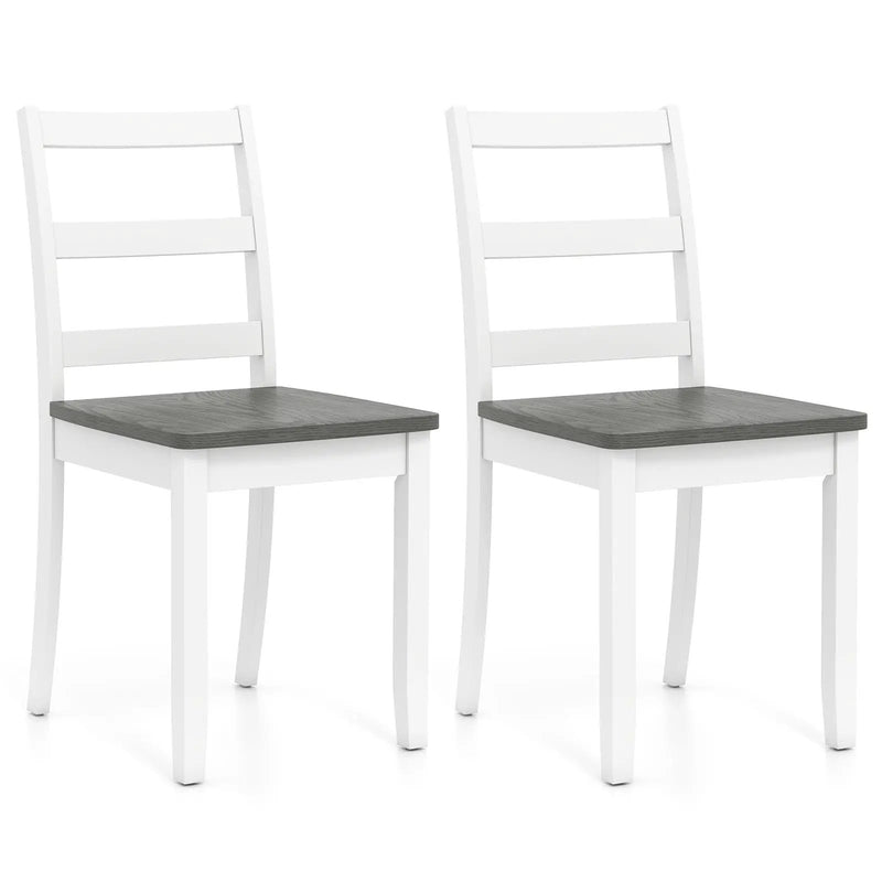 Set of 2 Wood Dining Chairs with Solid Rubber Wood Legs by DirectDeals
