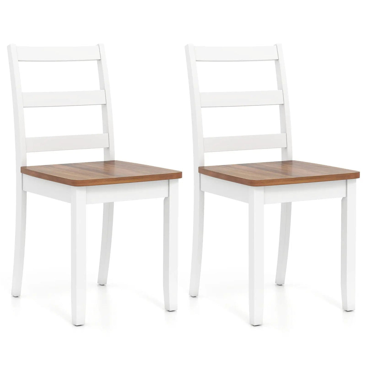 Set of 2 Wood Dining Chairs with Solid Rubber Wood Legs by DirectDeals