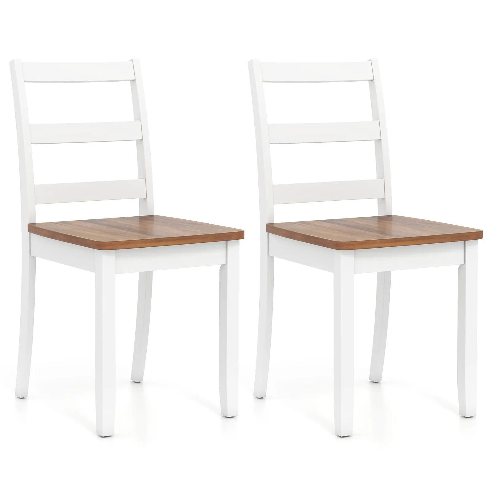 Set of 2 Wood Dining Chairs with Solid Rubber Wood Legs by DirectDeals