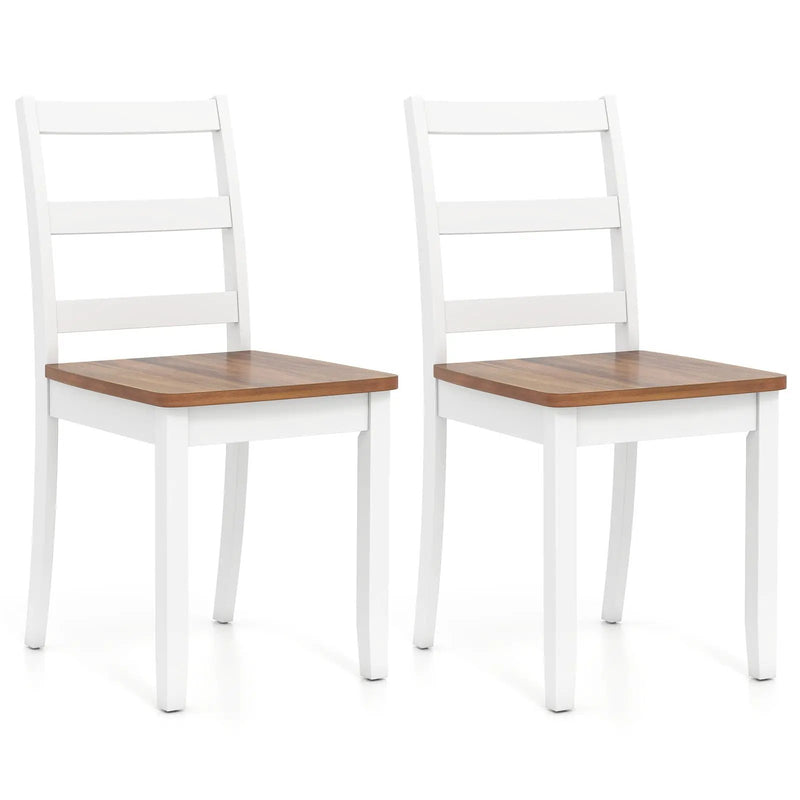 Set of 2 Wood Dining Chairs with Solid Rubber Wood Legs by DirectDeals