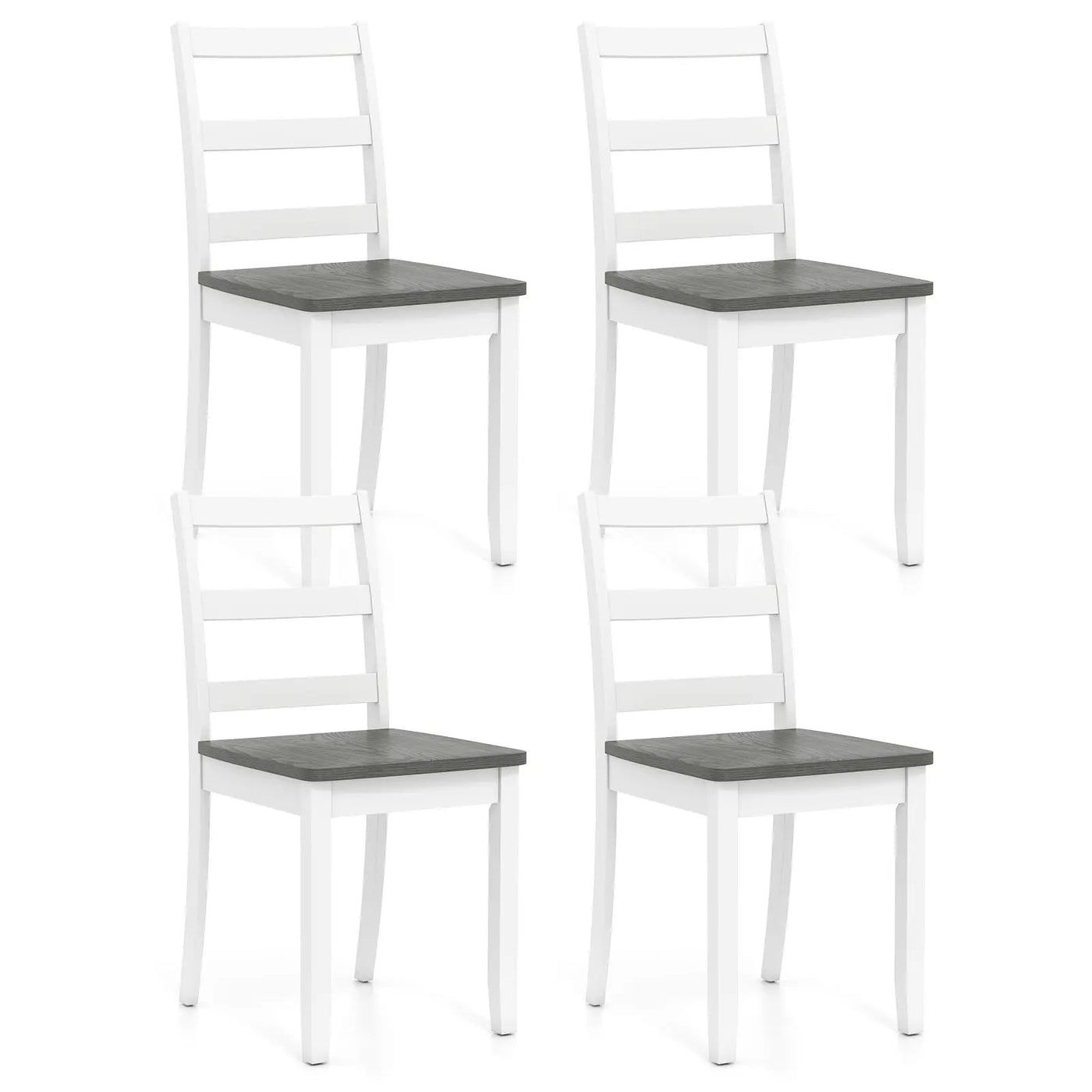 Set of 4 Wood Dining Chairs with Solid Rubber Wood Legs by DirectDeals