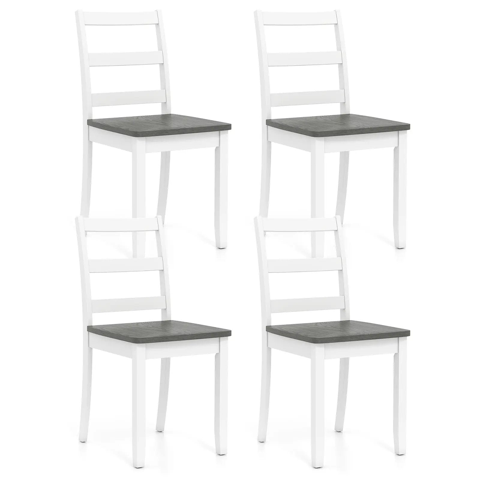Set of 4 Wood Dining Chairs with Solid Rubber Wood Legs by DirectDeals