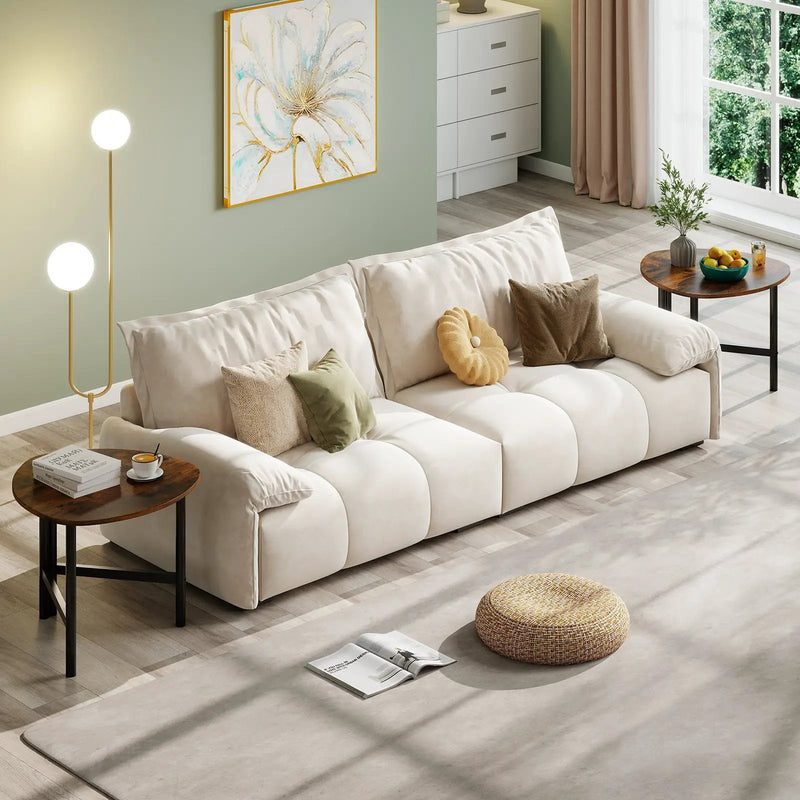 Set of 2 Triangle Coffee Table Oval with Metal Legs by DirectDeals