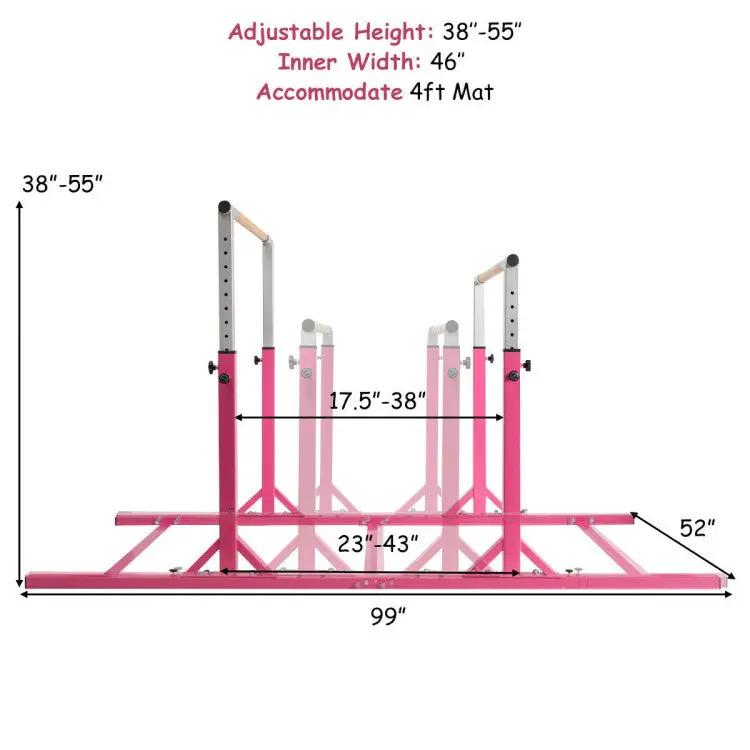 Yoga Set: 4-Panel Gymnastics Mat + Gymnastic Training Parallel Bars by DirectDeals