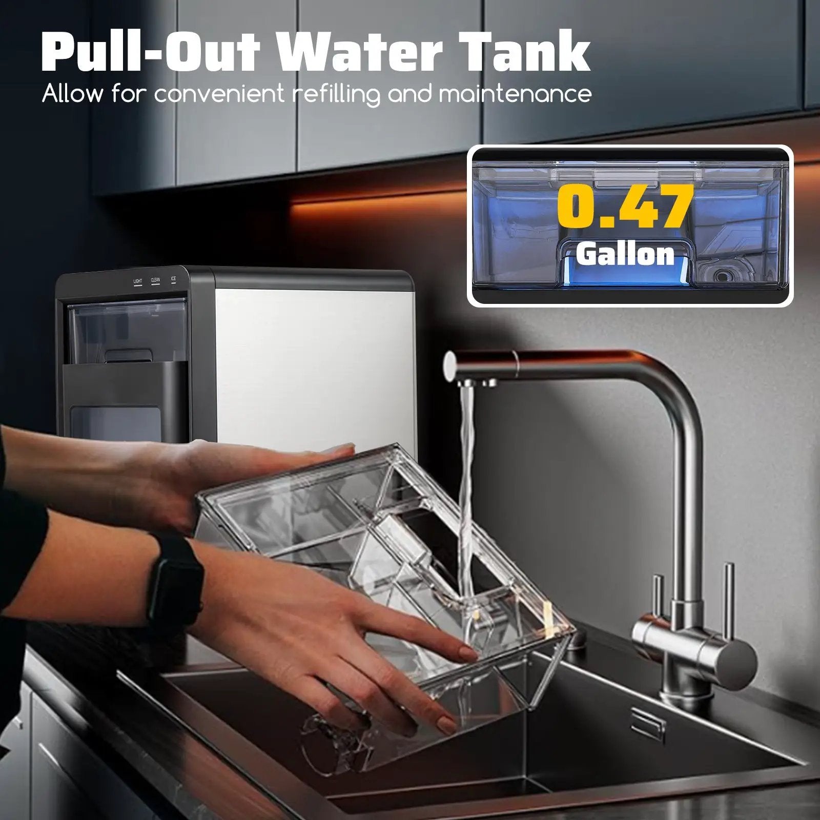Premium Ice and Coffee Duo CNN-Acclaimed Nugget Ice Maker and 20-Bar Stainless Espresso Machine by DirectDeals