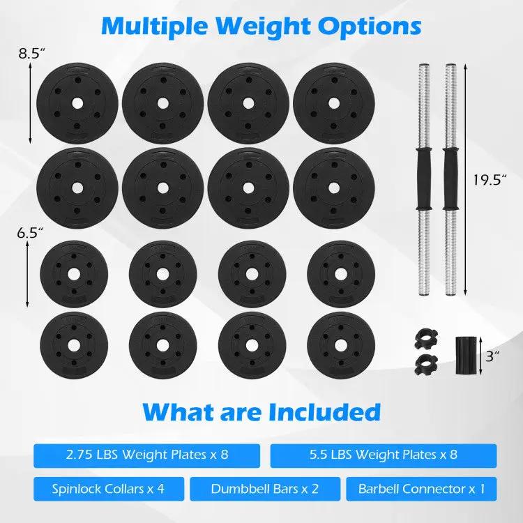 Fitness Room Set: Dumbbell Weight Set+3-in-1 3HP Folding Treadmill by DirectDeals