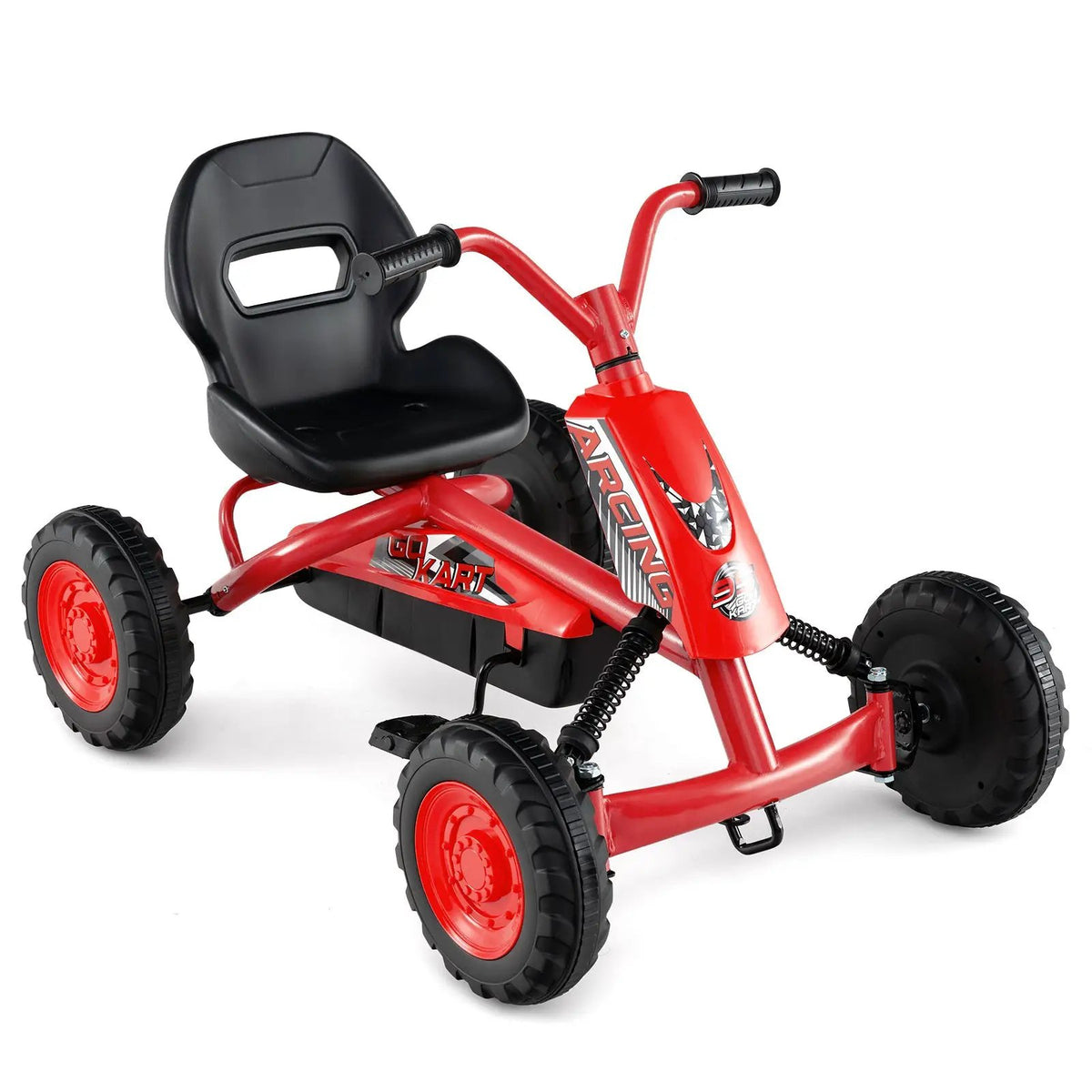 Go Kart for Kids 4 Wheel with Steering Handlebars and Adjustable Seat, photo 12 of 32