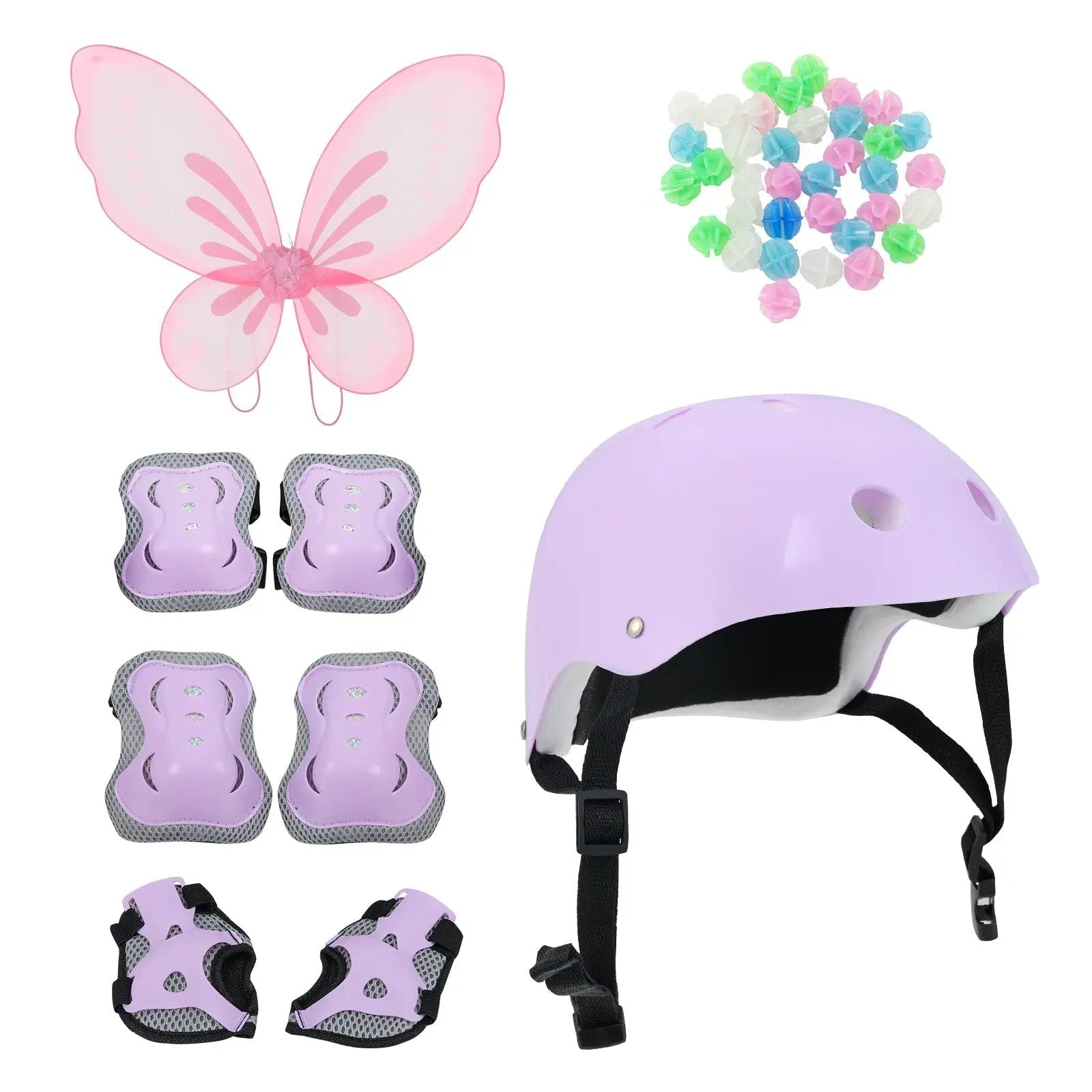 14 Inch Kids Bike Red with Pink Helmet Protective Set by DirectDeals