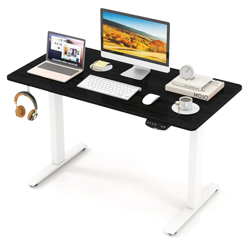 Electric Standing Desk Height Adjustable with 3 Memory Heights Black by DirectDeals