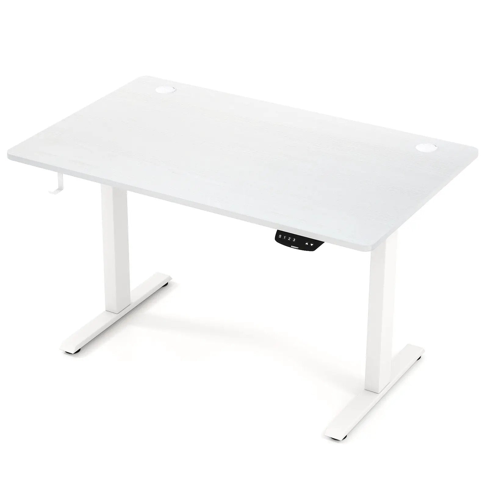 Electric Standing Desk Height Adjustable with 3 Memory Heights White by DirectDeals