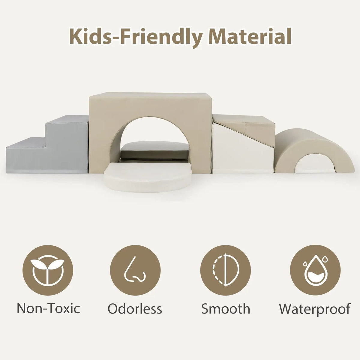 7-Piece Soft Foam Toddler Climbing Blocks Set PU Leather for 1+ Year Old, photo 19 of 32