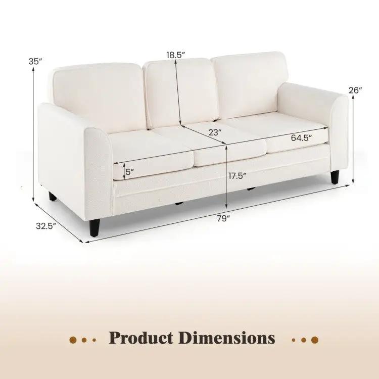 3-Piece Space-Saving Living Room with Teddy Sofa Display Bookshelf & Foldable Murphy Bed by DirectDeals