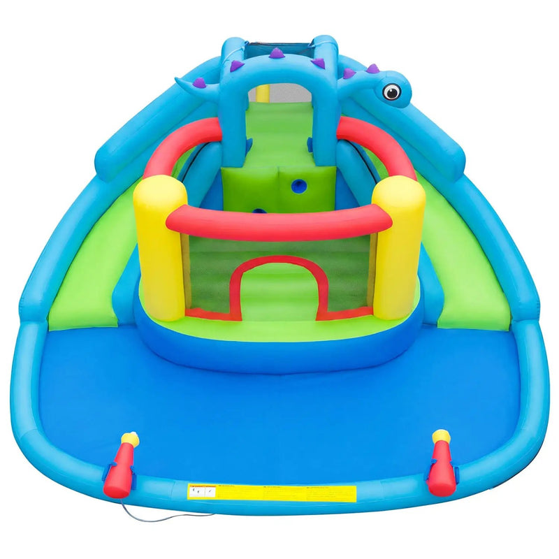 Inflatable Water Slide Park Dinosaur-themed Kids Inflatable Bounce House with Double Slides by DirectDeals