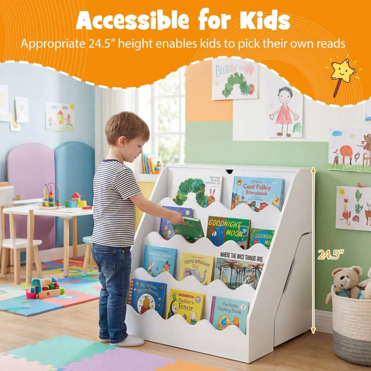2-In-1 Kids Bookshelf & Toy Storage Organizer, photo 15 of 16