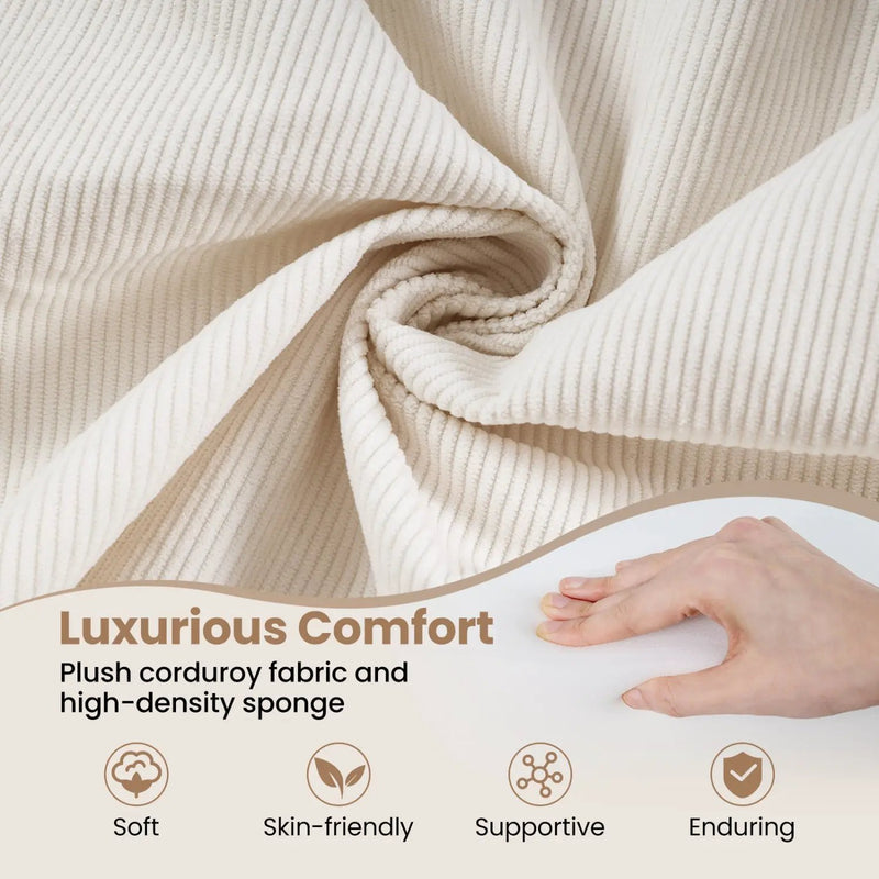 4-in-1 Convertible Folding Sofa Bed with Comfy Corduroy Cover by DirectDeals