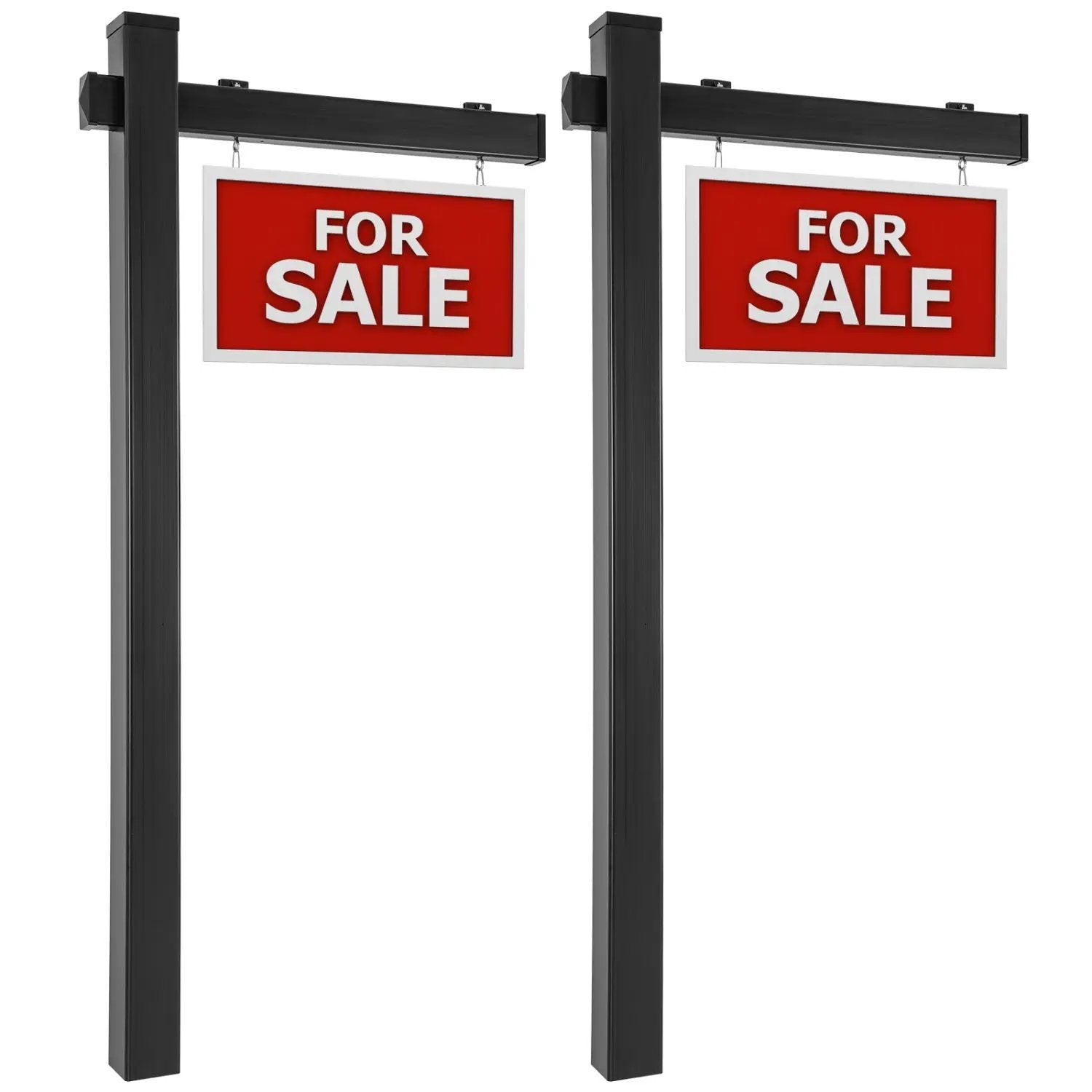 Set of 2 6 Feet Vinyl UPVC Real Estate Realtor Yard Sign Post by DirectDeals