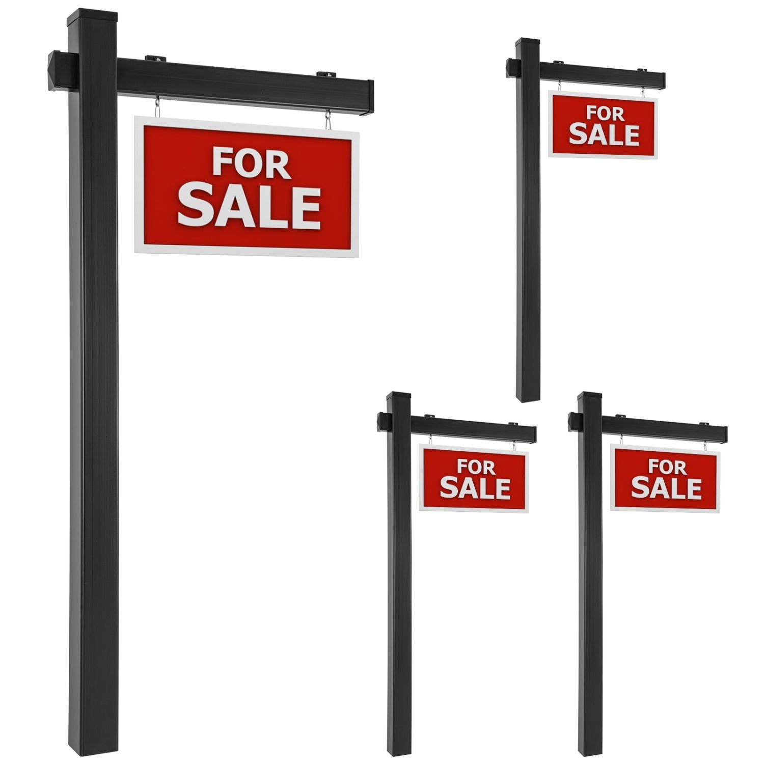 Set of 4 6 Feet Vinyl UPVC Real Estate Realtor Yard Sign Post by DirectDeals
