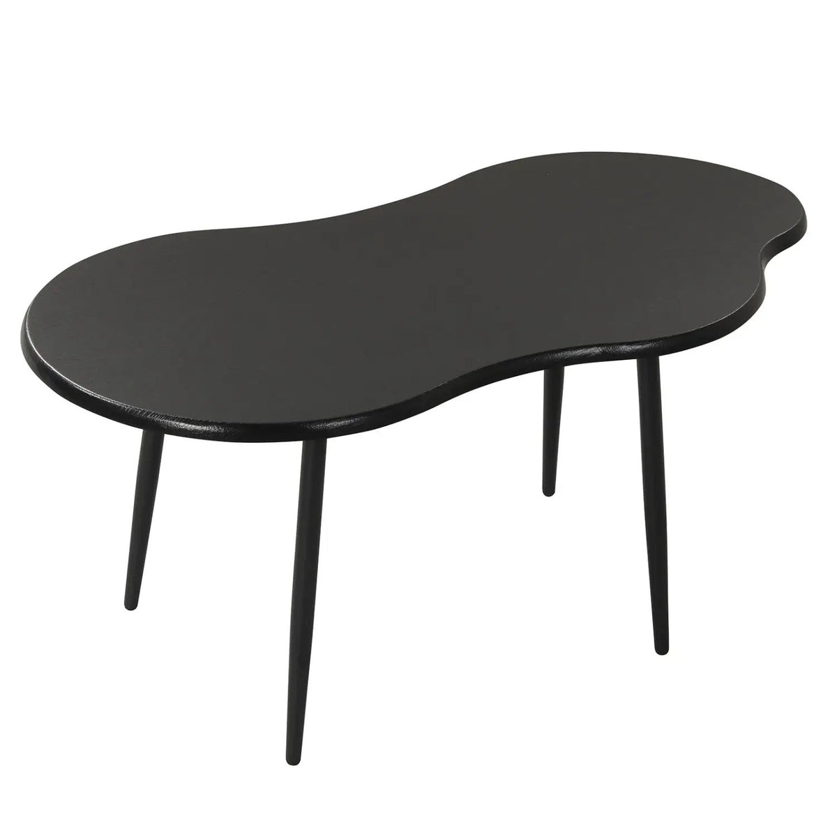 Cloud Shape Coffee Table 39.5 inch Irregular Center Table with Metal Frame, photo 5 of 24
