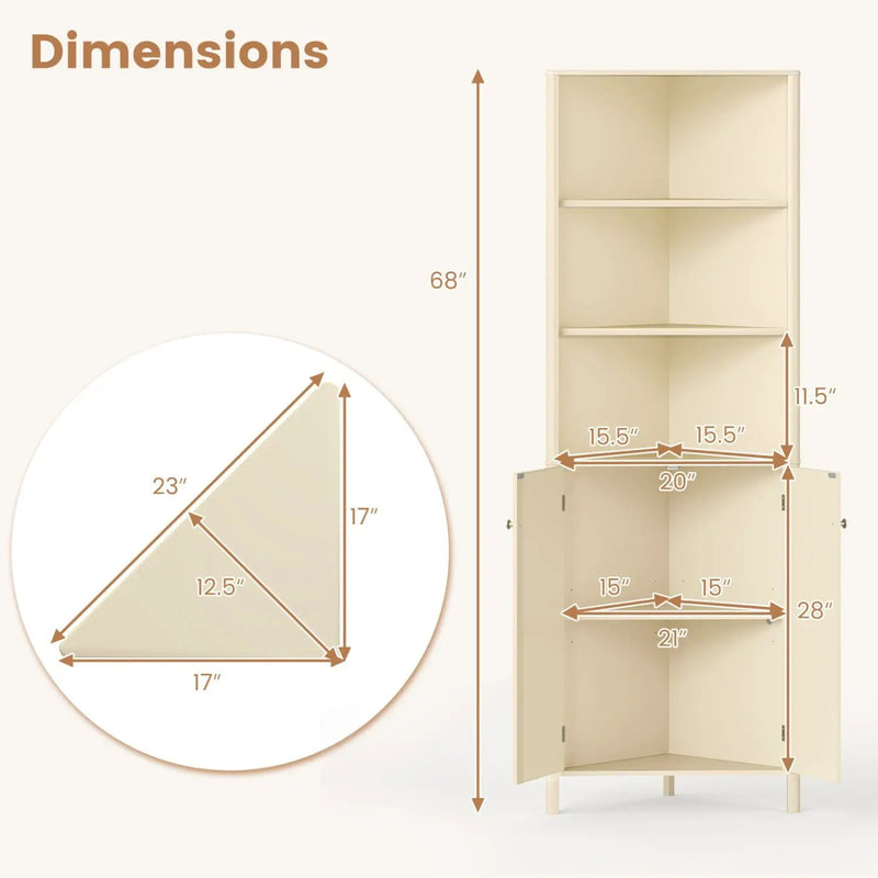 3-Piece Bathroom Cabinet Set with Fluted Doors Over Toilet Corner & Wall Cabinet by DirectDeals