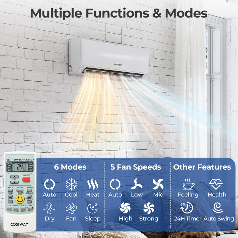 UltrEco Series 24000 BTU 2 Zone 23 SEER2 Mini Split Air Conditioner Wifi Enabled with Heat Pump by DirectDeals