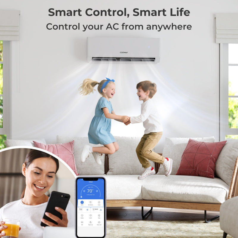 UltrEco Series 24000 BTU 2 Zone 23 SEER2 Mini Split Air Conditioner Wifi Enabled with Heat Pump by DirectDeals