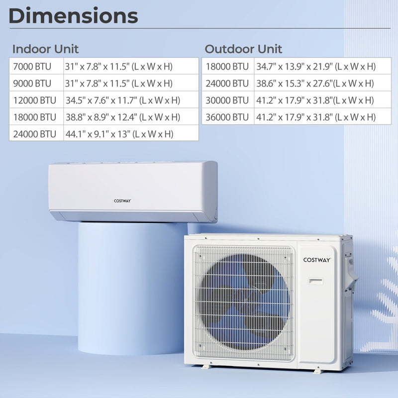 UltrEco Series 24000 BTU 3 Zone 23 SEER2 Mini Split Air Conditioner Wifi Enabled with Heat Pump by DirectDeals