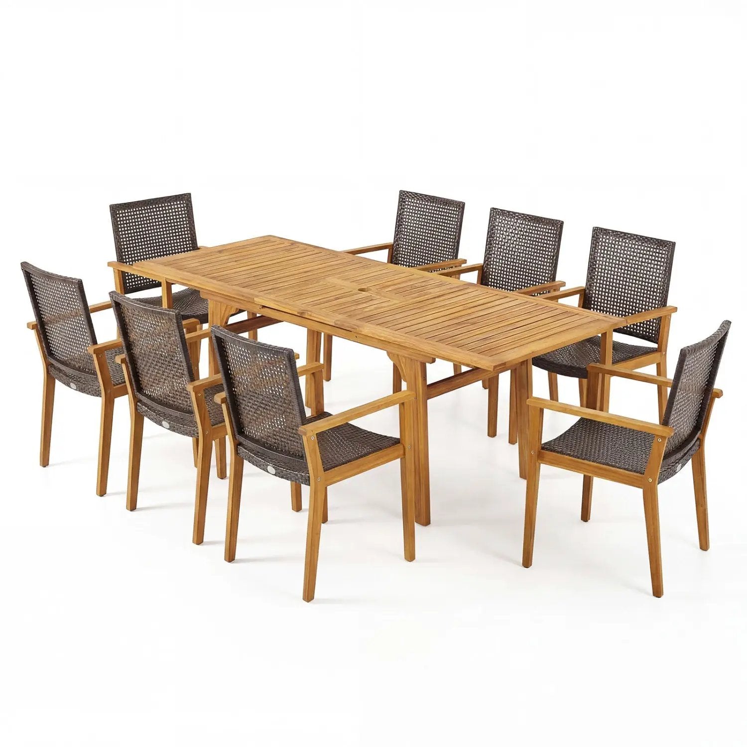 9-Piece Expandable Patio Dining Set for Deck and Garden by DirectDeals
