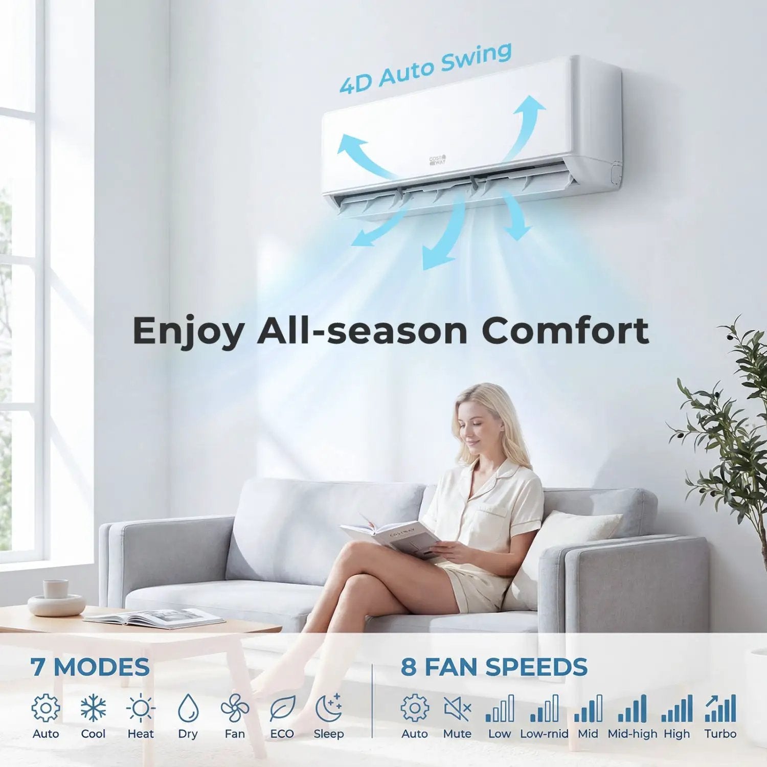 X-Pro 35000 BTU 4 Zone 22.5 SEER2 Mini Split AC with Heat Pump by DirectDeals