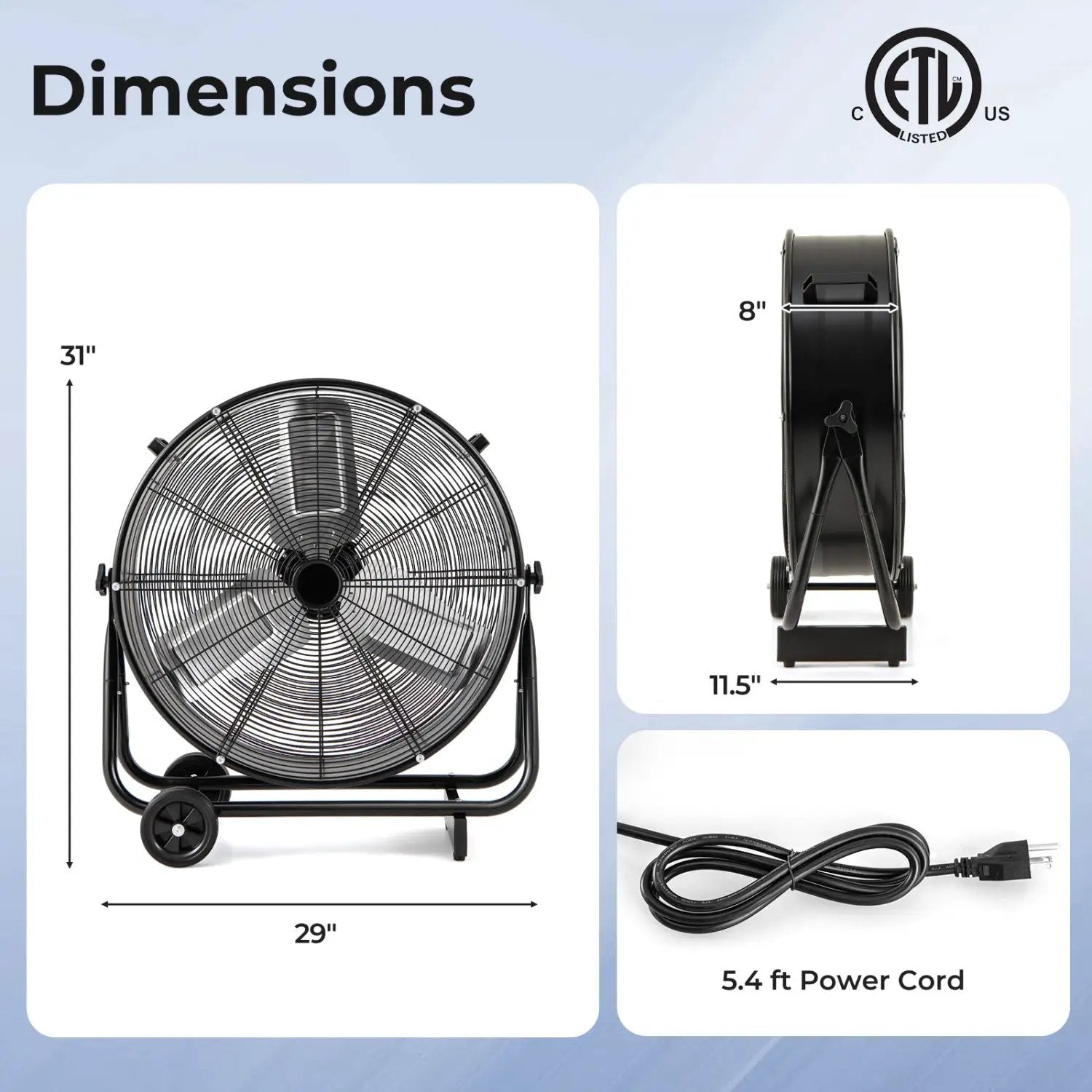 Garage & Warehouse Climate Control Bundle: Dehumidifier + Industrial Drum Fan by DirectDeals
