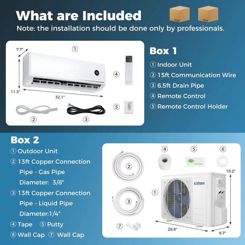 12000 BTU Smart Mini Split AC/Heater Works with Alexa & Google Assistant by DirectDeals