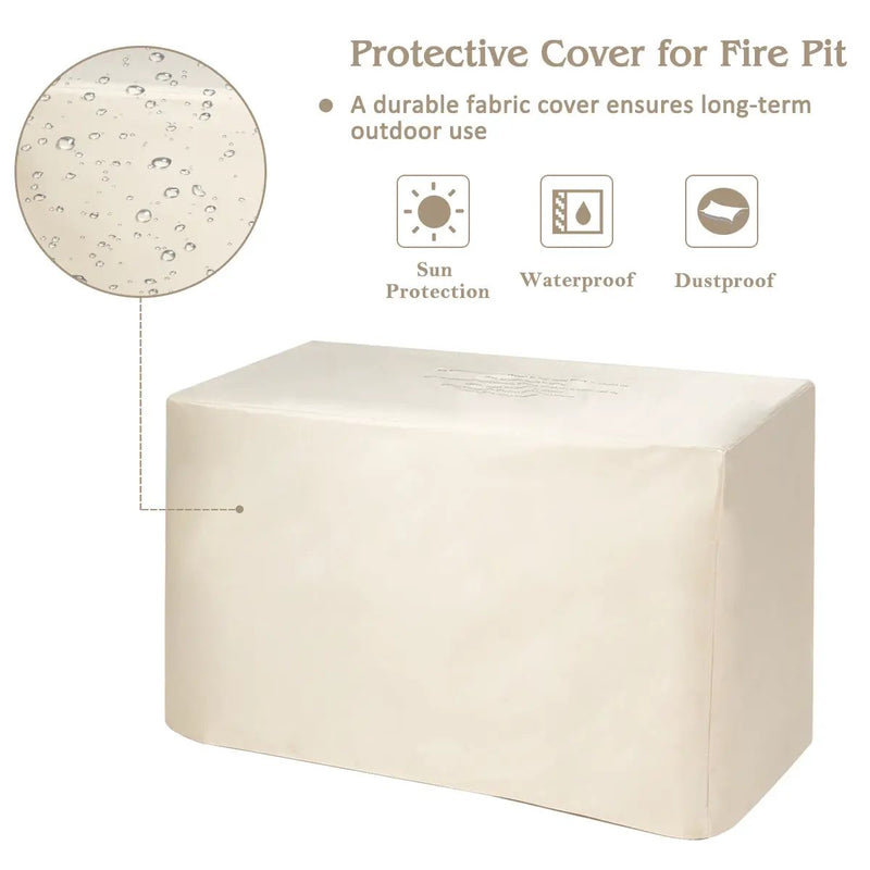 5-Piece Patio Furniture Set with Propane Fire Pit Table by DirectDeals