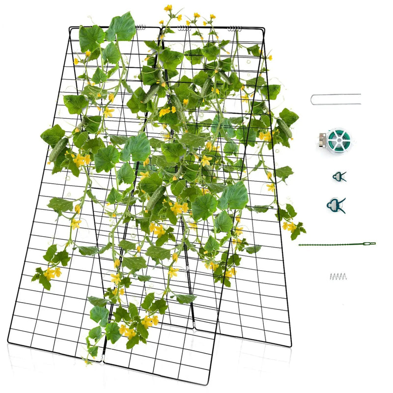 A-Frame Garden Trellis for Climbing Plant with Ground Stake and Cable Tie by DirectDeals