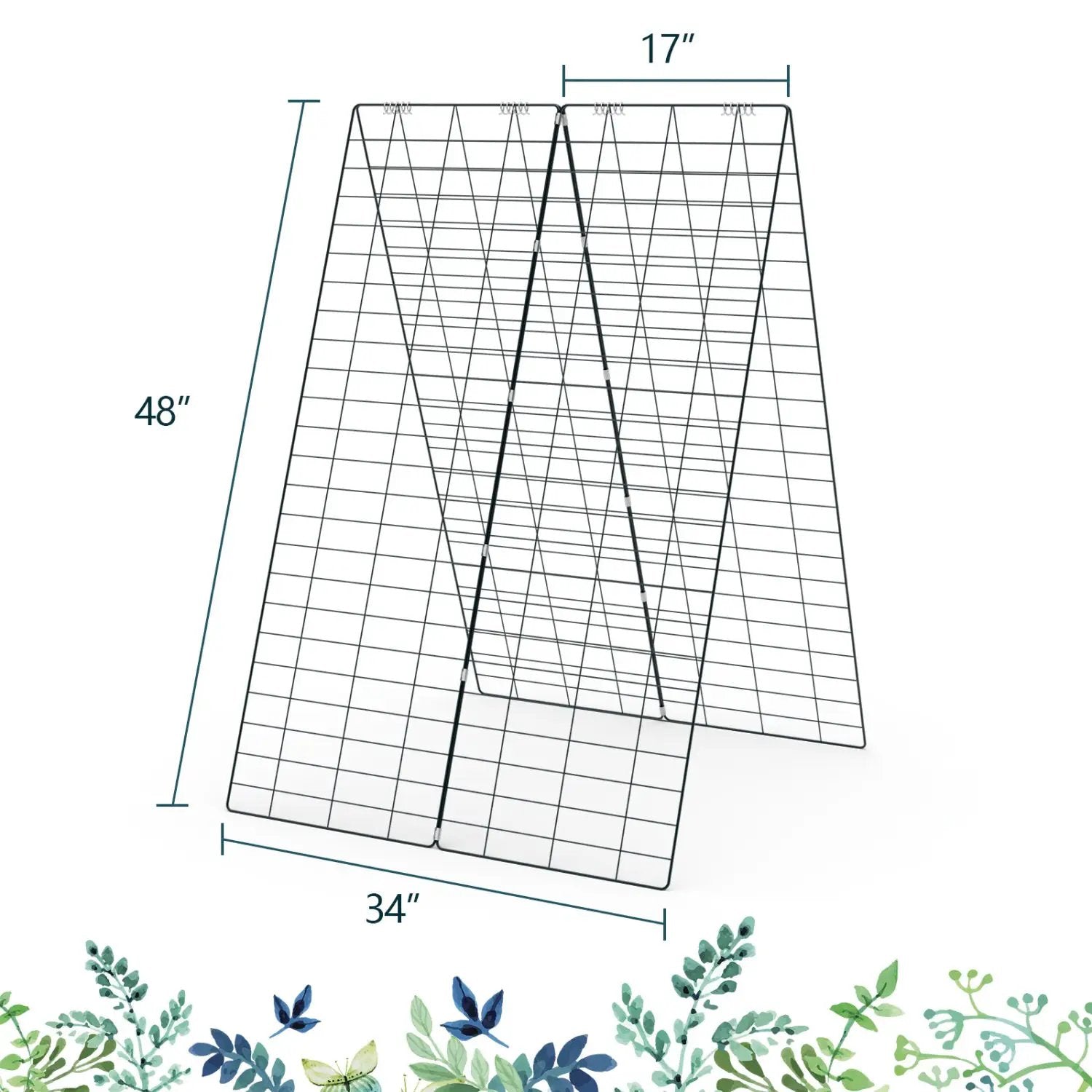A-Frame Garden Trellis for Climbing Plant with Ground Stake and Cable Tie by DirectDeals