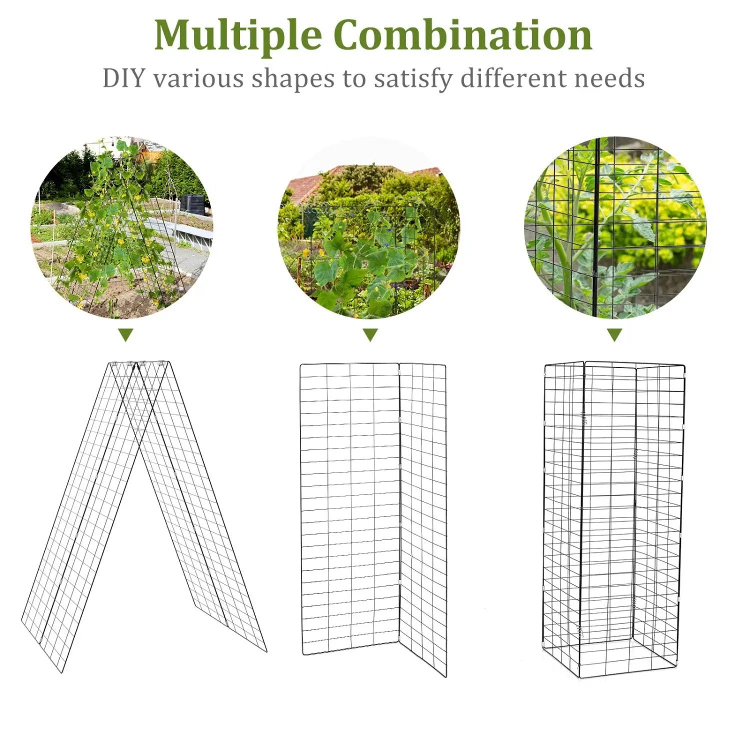 A-Frame Garden Trellis for Climbing Plant with Ground Stake and Cable Tie by DirectDeals