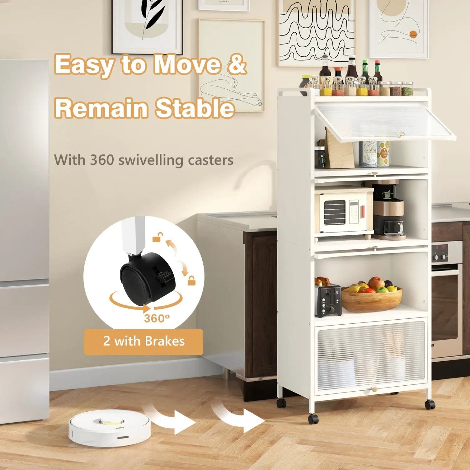 5-Tier Kitchen Storage Baker's Rack with Flip by DirectDeals