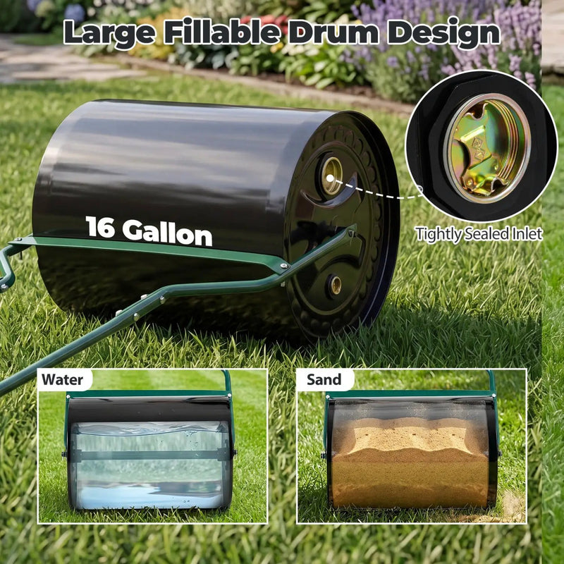 16 Gallon Lawn Roller Water/Sand Filled Garden Drum by DirectDeals