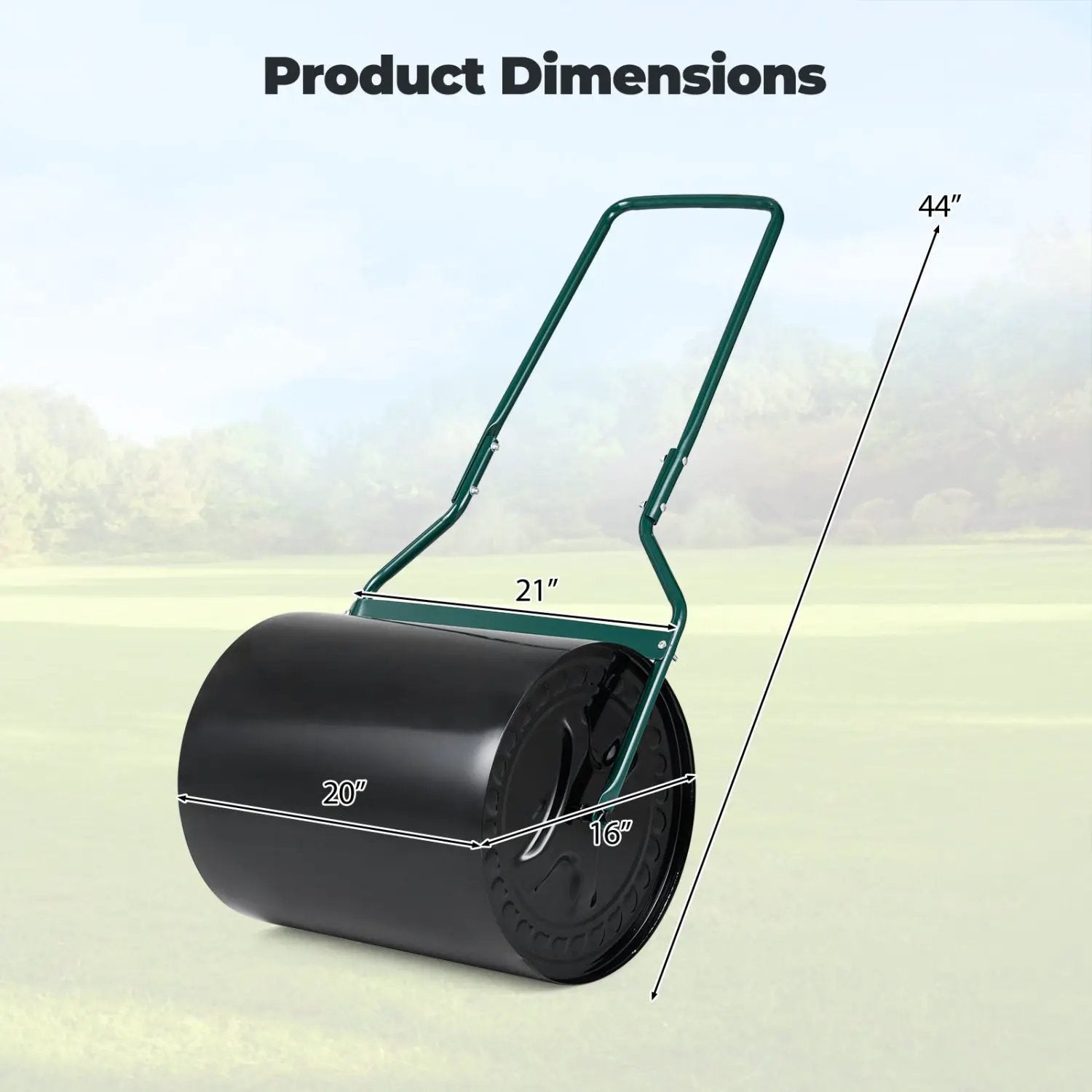 16 Gallon Lawn Roller Water/Sand Filled Garden Drum by DirectDeals