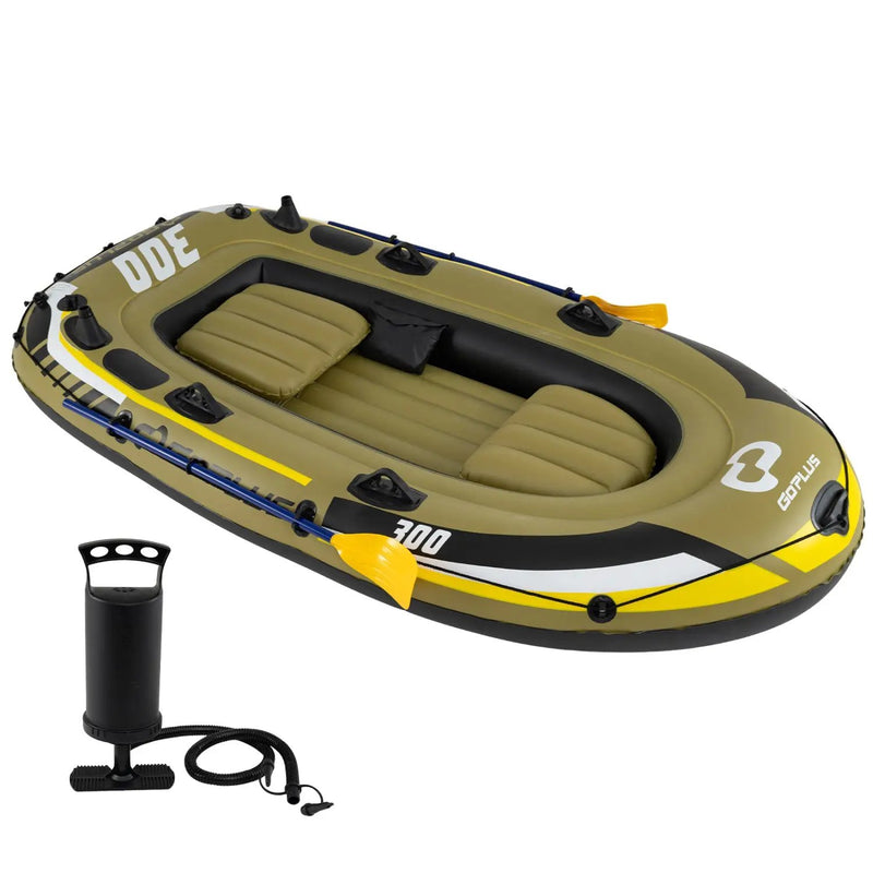 3-Person Inflatable Fishing Boat with Oars and Pump by DirectDeals