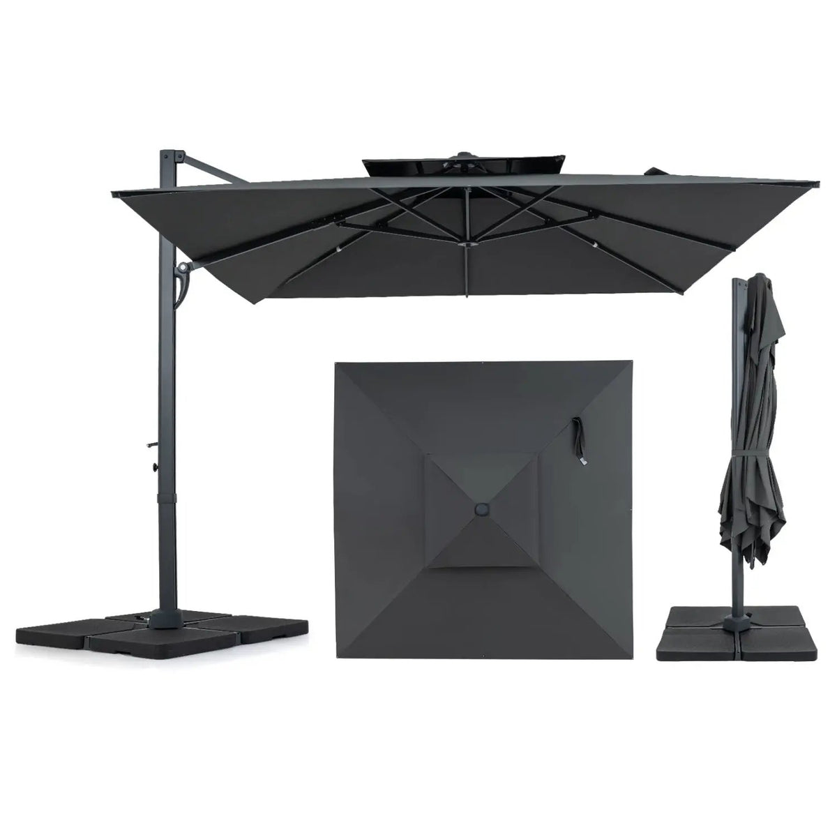 10 FT Cantilever Patio Umbrella with 220 LBS Base, photo 3 of 32