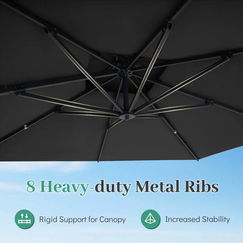 10 FT Cantilever Patio Umbrella with 220 LBS Base by DirectDeals