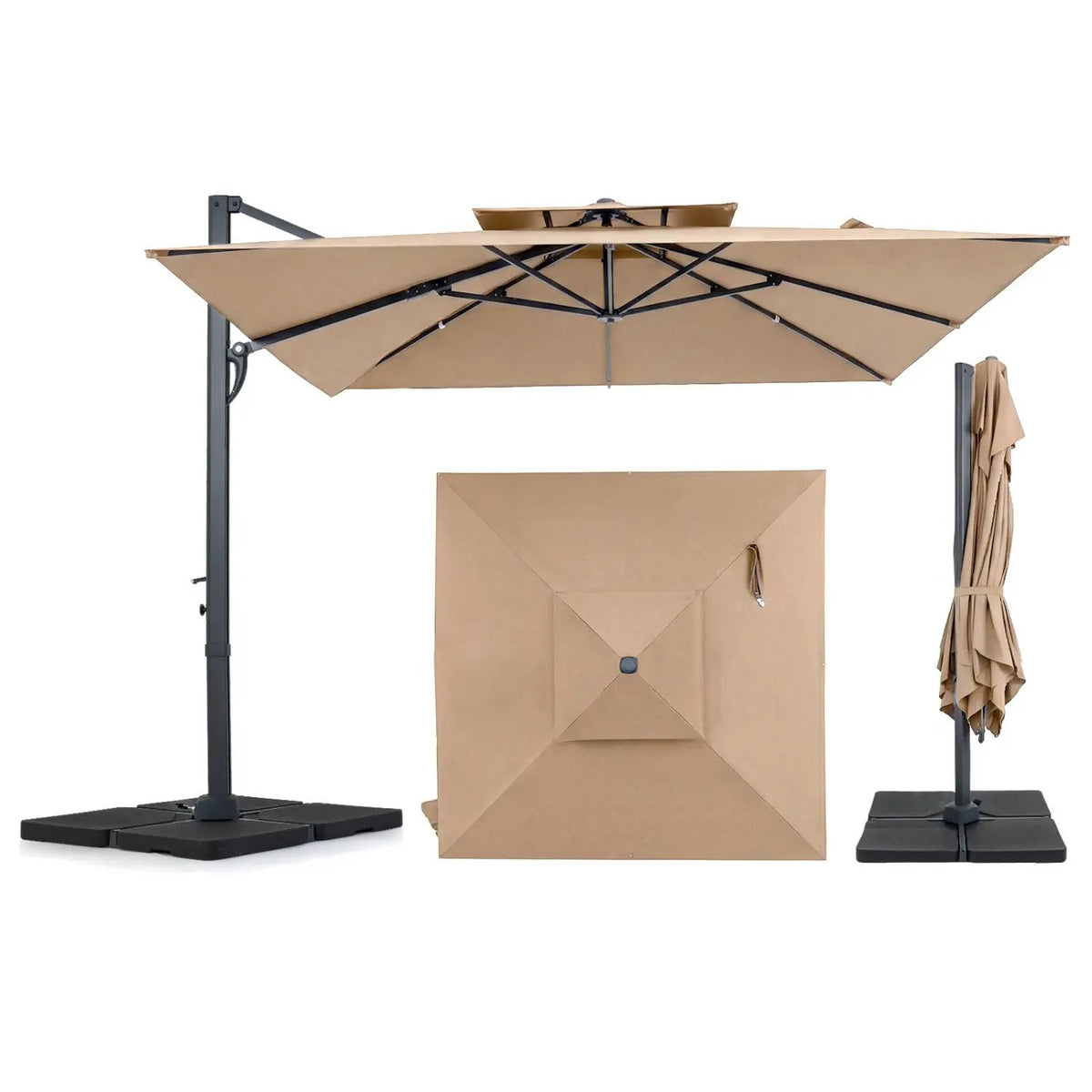 10 FT Cantilever Patio Umbrella with 220 LBS Base, photo 11 of 32