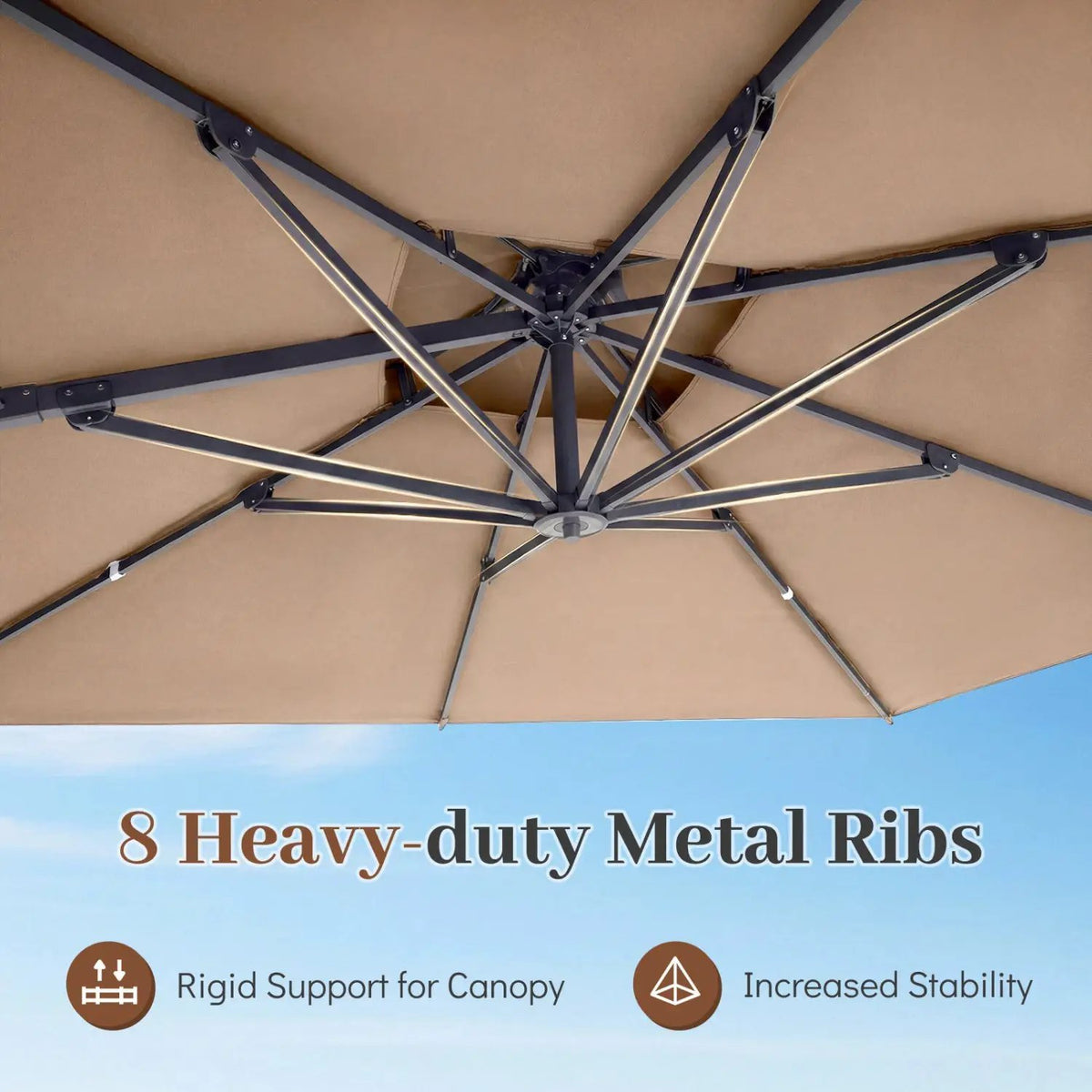 10 FT Cantilever Patio Umbrella with 220 LBS Base, photo 15 of 32
