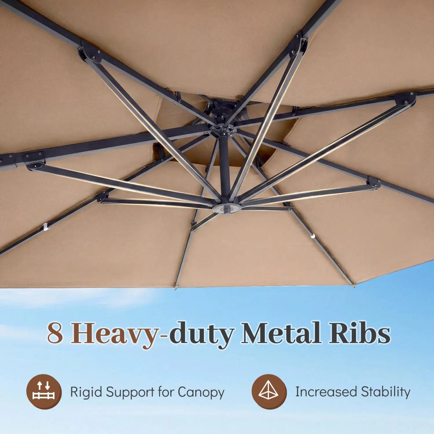 10 FT Cantilever Patio Umbrella with 220 LBS Base by DirectDeals
