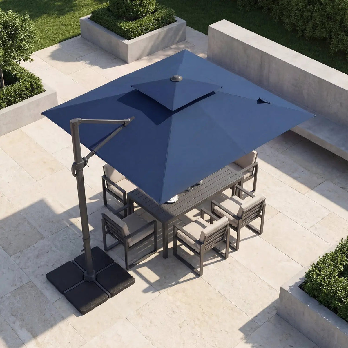 10 FT Cantilever Patio Umbrella with 220 LBS Base, photo 25 of 32
