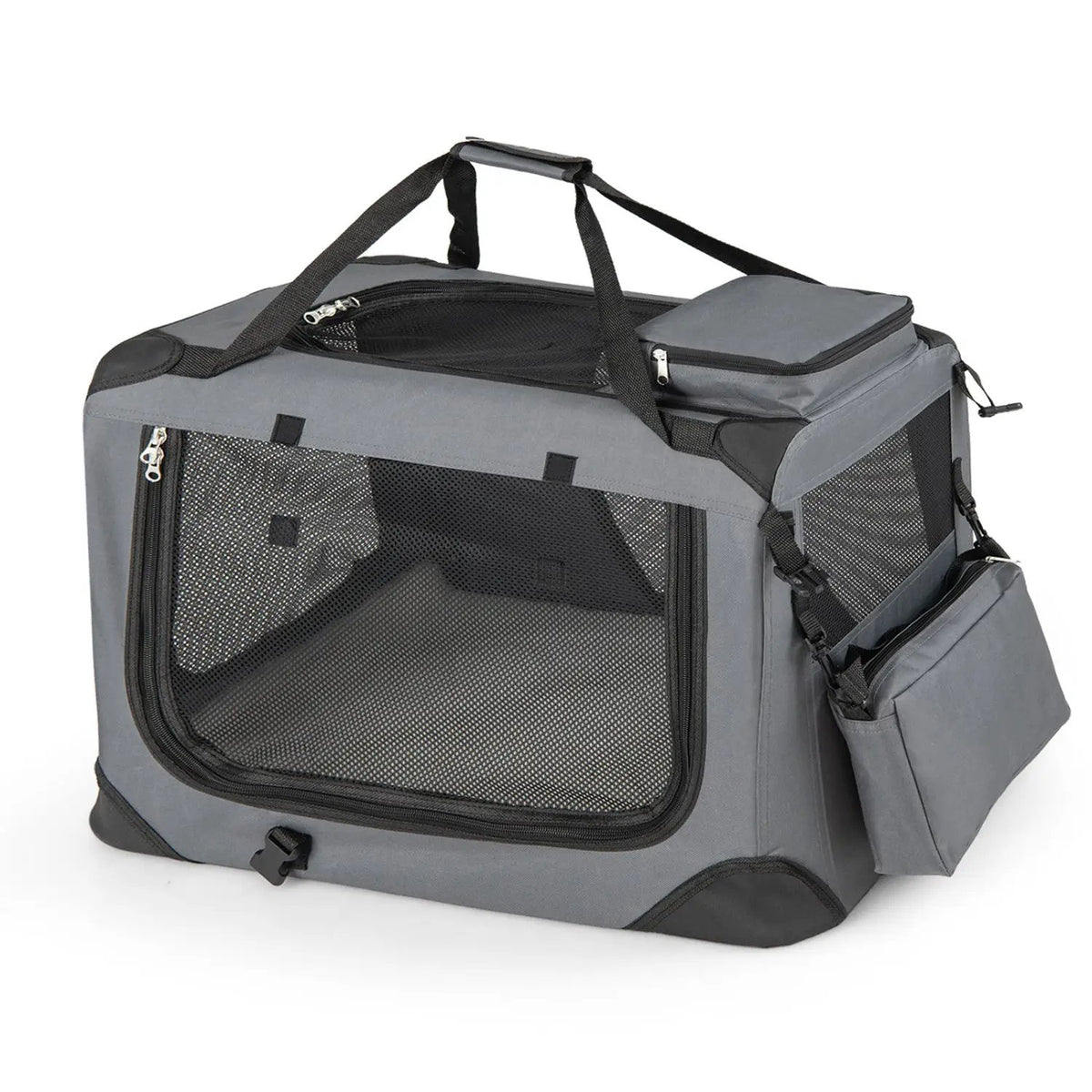 Soft Collapsible Dog Crate with Mesh Windows and 3 Doors, photo 3 of 32