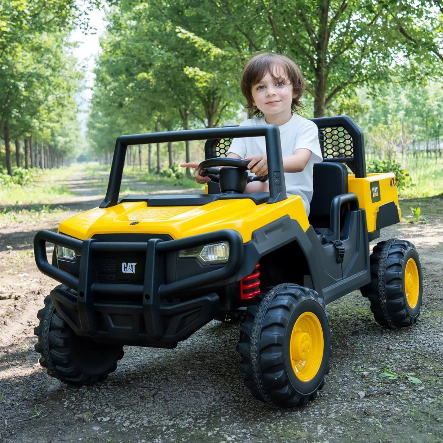 24V Ride-On Dump Truck 2-Seater with Remote Control - Yellow by DirectDeals