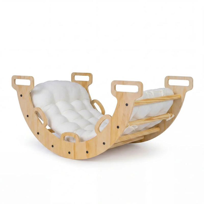 Wooden Rocking Climbing Arch with Cushion 3-in-1 Montessori by DirectDeals